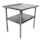Bk Resources Flat Top Work Table Stainless Steel w/Galvanized Undershelf 24"Wx24"D VTT-2424 - alternate 1